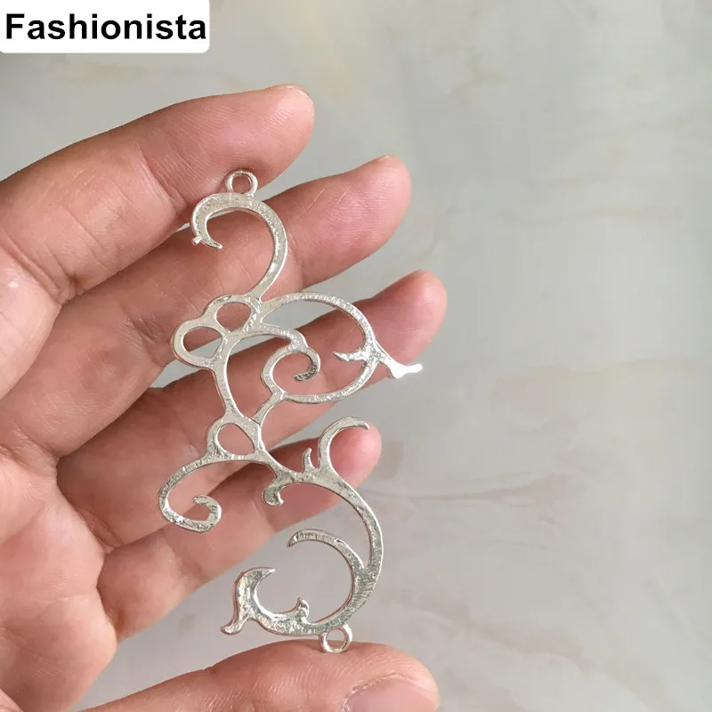 Бесплатная доставка 6 шт. изготовленных из филигранной латуни соединителей 65*38 мм