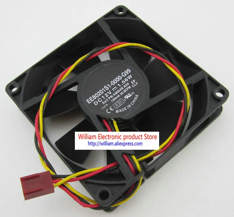 Новый оригинальный EE80201S1-0000-G99 8020 8 см 12V 1 56 W для Dell ноутбук PC Вентилятор FONSONING |