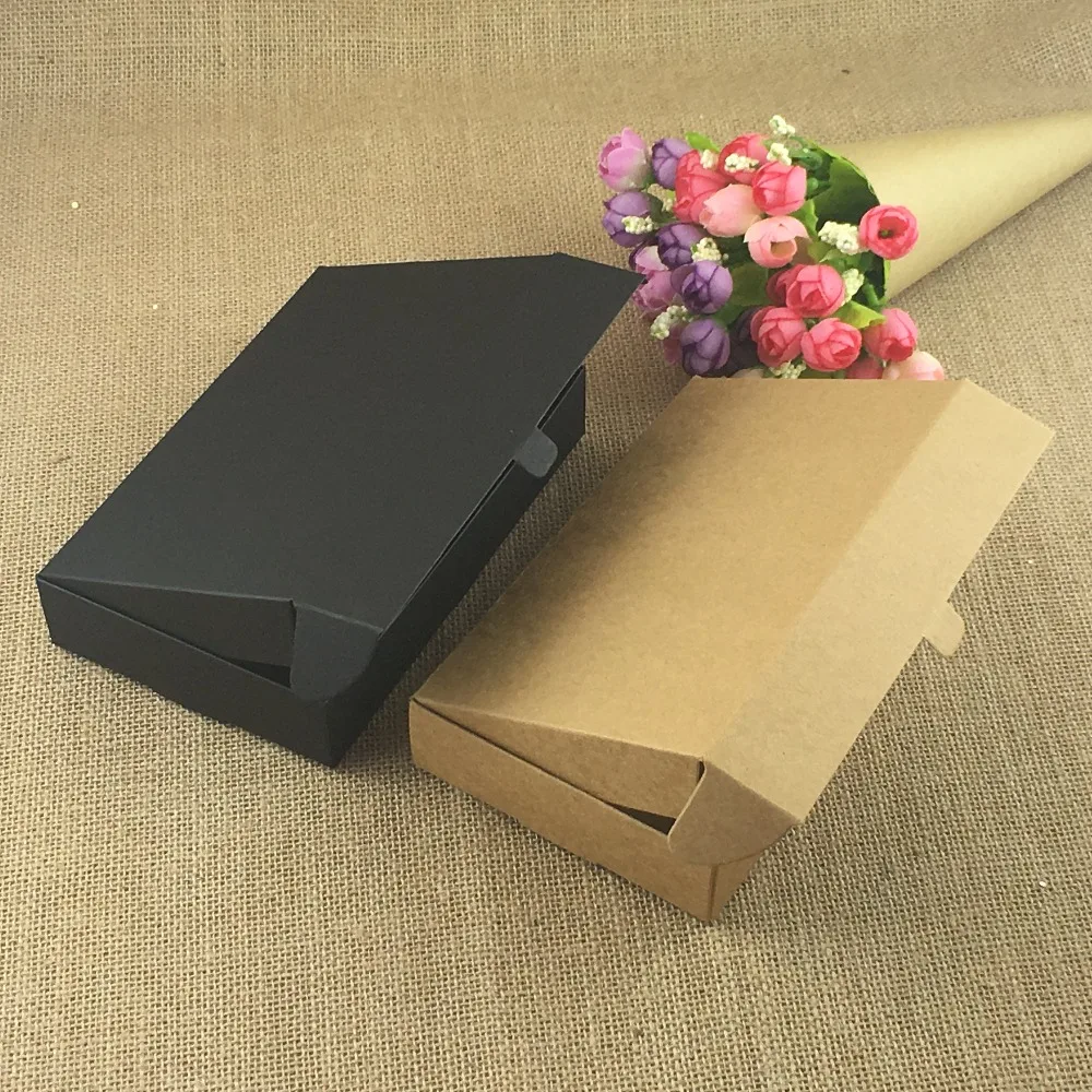 24 шт. крафт бумага прямоугольная коробка DIY ретро Свадебная конфет ручной работы