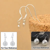 200pcs wholesale jewelry making beads 925 sterling silver accessory findings joint earrings hook earwire