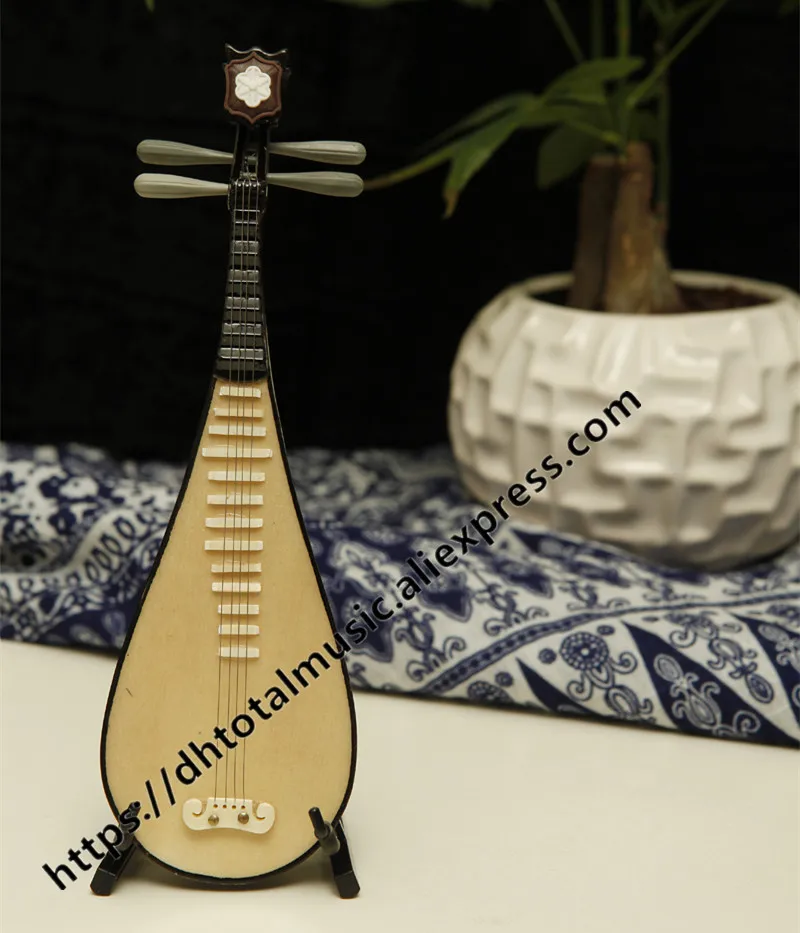 Миниатюрная модель Pipa Реплика с подставкой и чехол Mini lute мини музыкальный инструмент украшения китайские традиционные подарки
