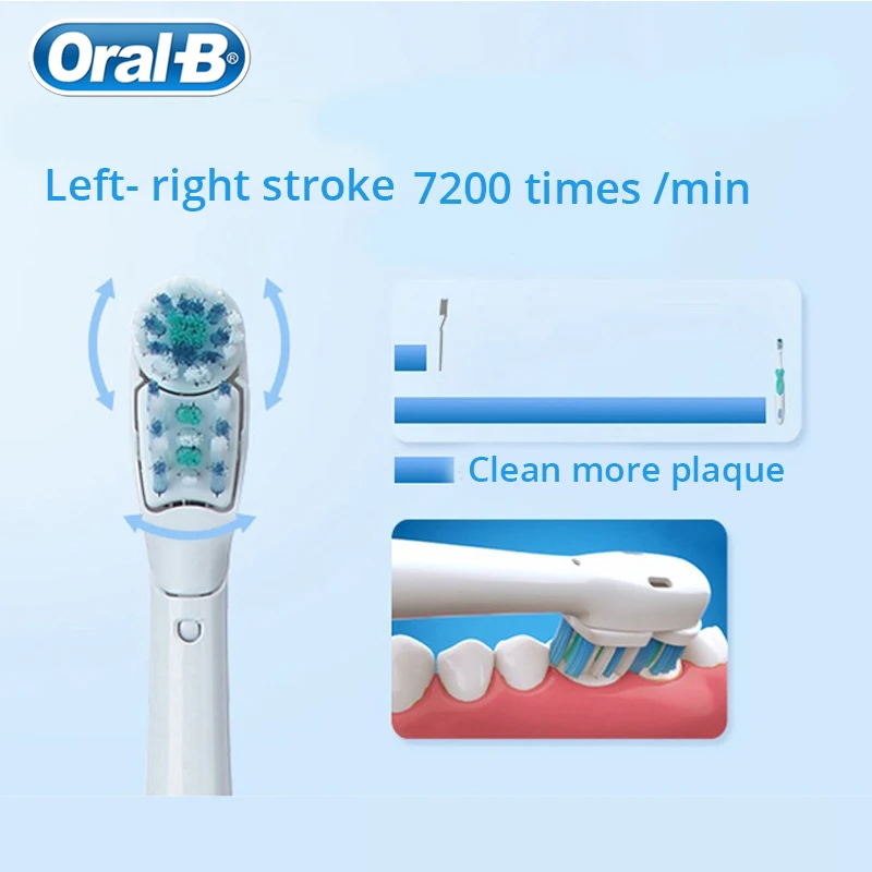 Oral B электрическая зубная щетка для крестообразной чистки зубов отбеливающая