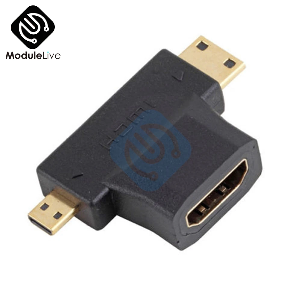 Кабель адаптер 3 в 1 Micro Male Mini HDMI male Female конвертер для HDTV 1080P комбинированные кабели