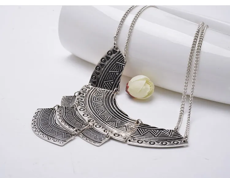 Этническое ожерелье 2020 модное этническое колье винтажное с двойной цепочкой для
