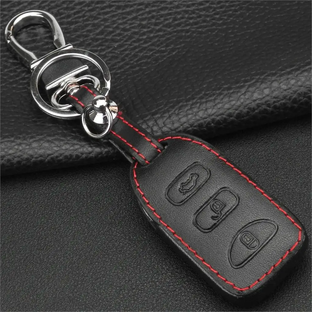 Jingyuqin кожаный чехол для ключа с 3 кнопками дистанционного управления Hyundai KIA Tuscon