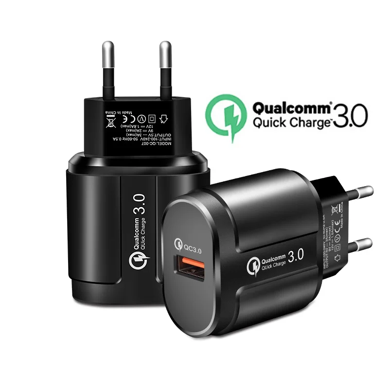 Быстрая зарядка QC3.0 USB EU вилка Универсальное зарядное устройство для мобильного