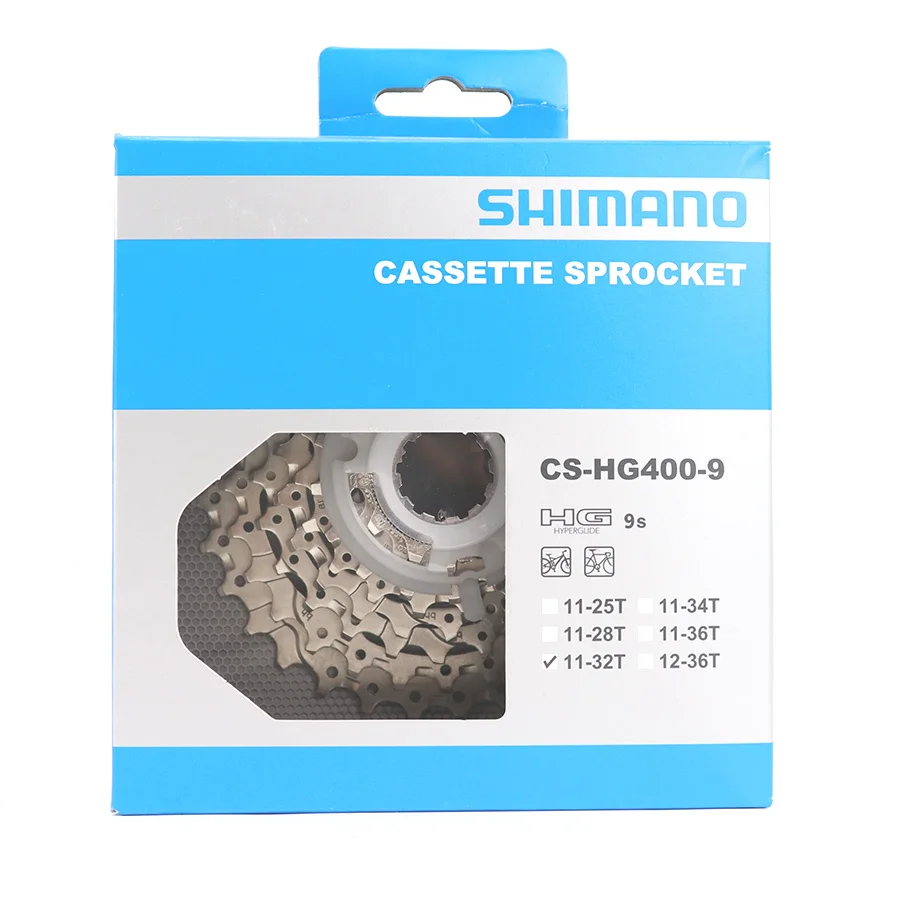Shimano CS велосипедный HG400 9 скоростной горный велосипед кассета свободного хода 11-32T 11-34T 12-36T CS-HG400-9 MTB Горный 9 скоростной велосипед свободного хода