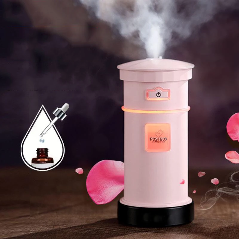 Post Box Ultrasonic Air Humidifier Essential Oil Diffuser Mini USB Mist Maker Car Household Atomizer Night Light | Бытовая техника