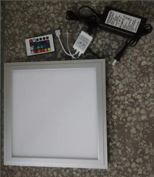 RGB цвет регулируемый и затемняемый Светодиодный свет панели 300x300 мм с беспроводным дистанционное управление алюминиевый+ материал пмма