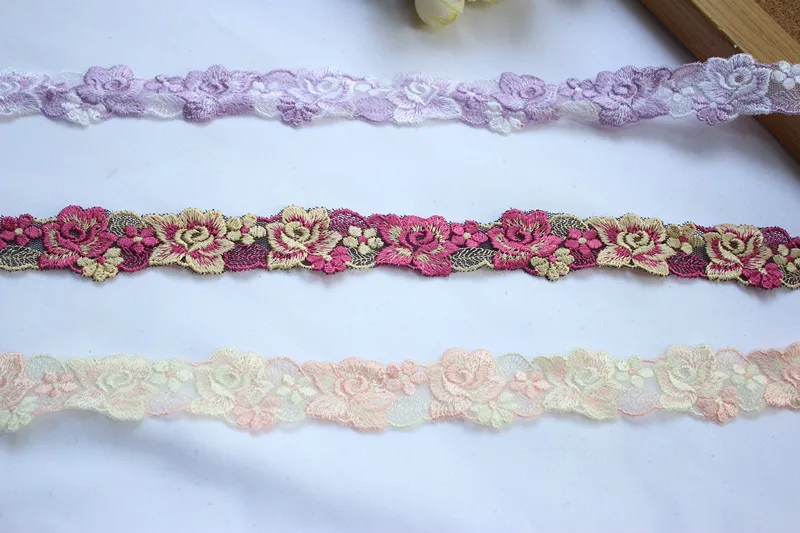 0,984 дюймов 2,5 см wide-3yards/лот Diy ремесло вышитый тюль кружевной отделкой, сетка кружевной отделкой~ красивый~ Высокое качество