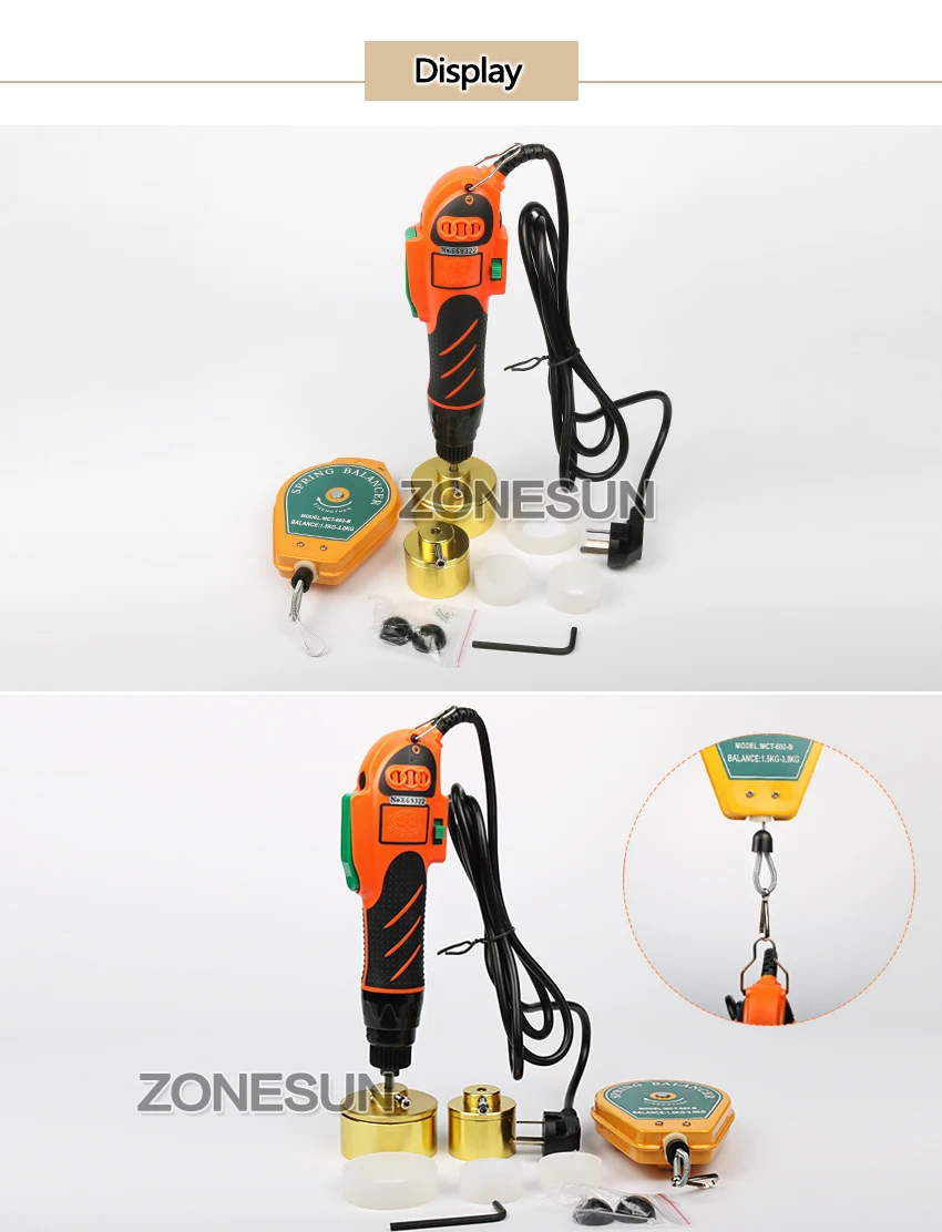 ZONESUN 110/220 V ручной бутылка Набор насадок Пластик бутылка Кепки пинг 10-50 мм Кепки автомат для навинчивания крышек 64 кг/fcm ручная машина для домашнего консервирования