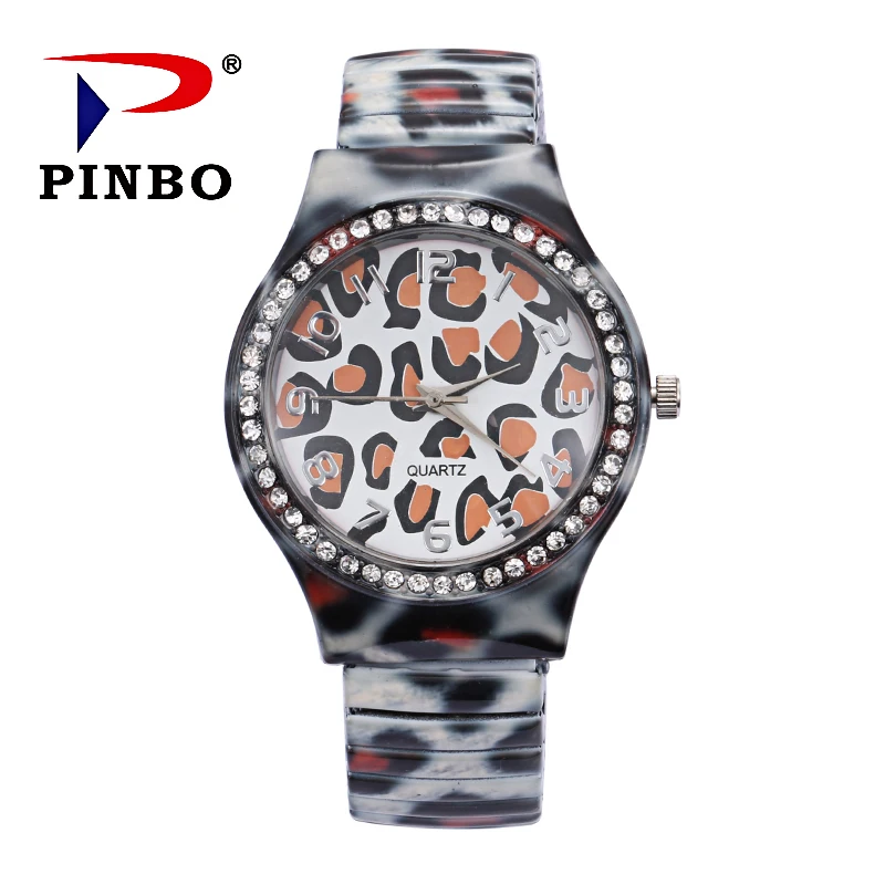 Женские Модные кварцевые часы женские Стразы повседневные эластичные