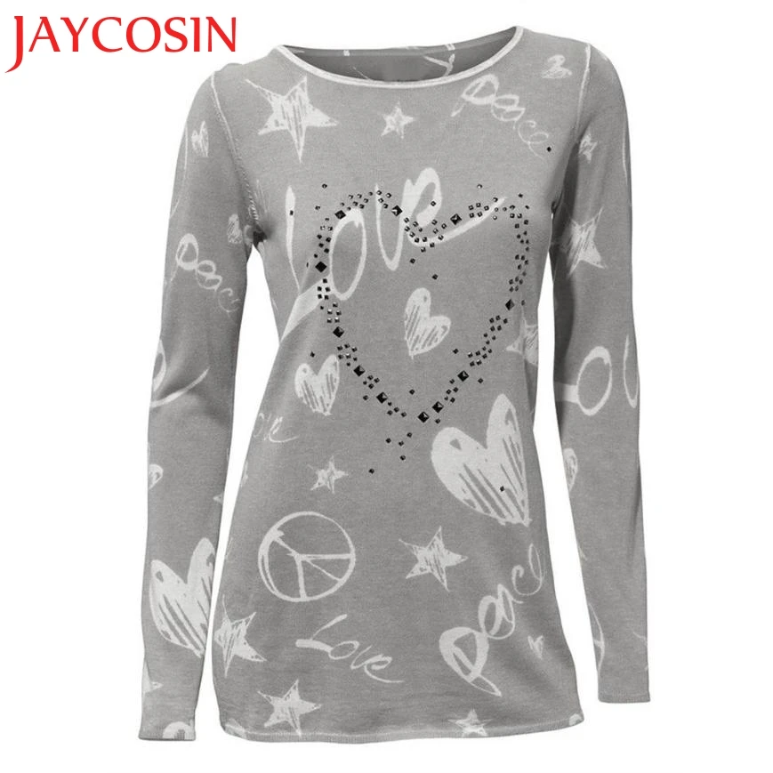 Женская футболка с длинными рукавами Повседневная Свободная хлопковая Футболка