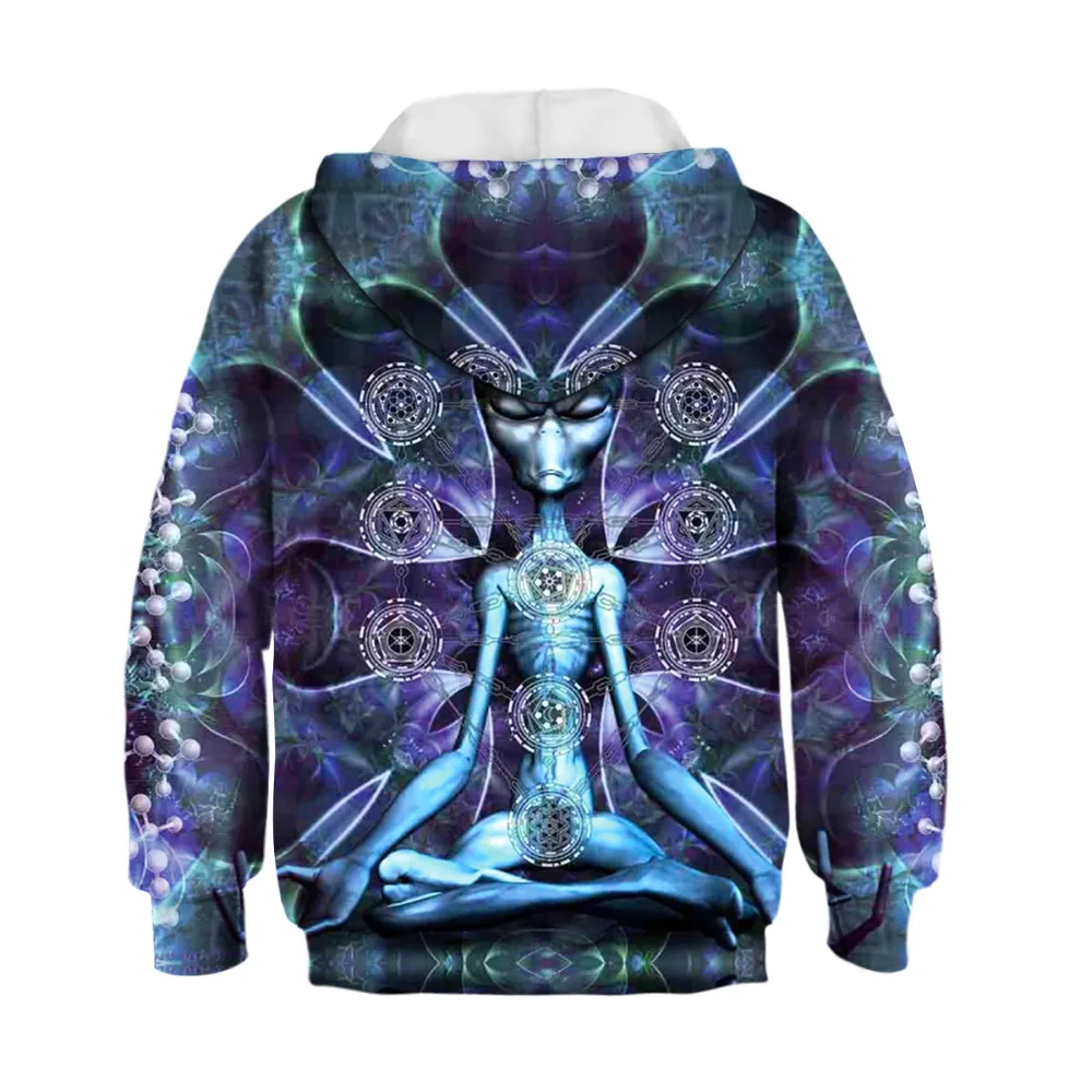 Детский пуловер с капюшоном и длинными рукавами 3D Цифровым принтом Death King