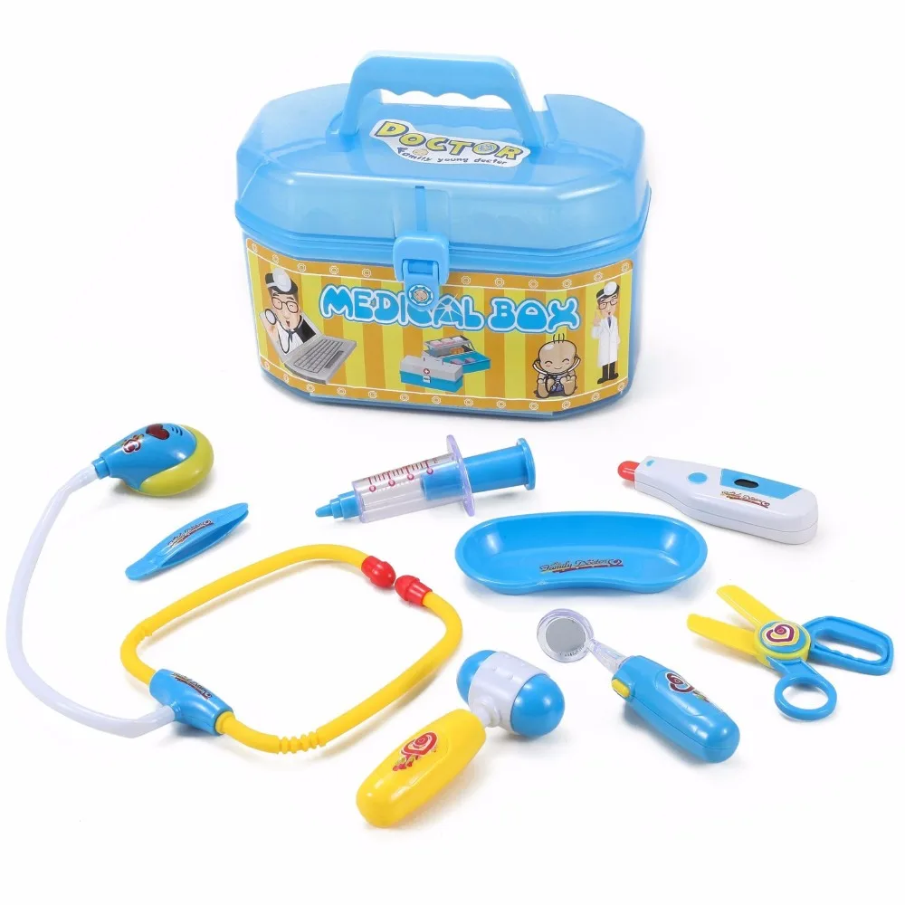 Ролевые игрушки состоят из медицинского шкаф с термометром шприцы Пинцет