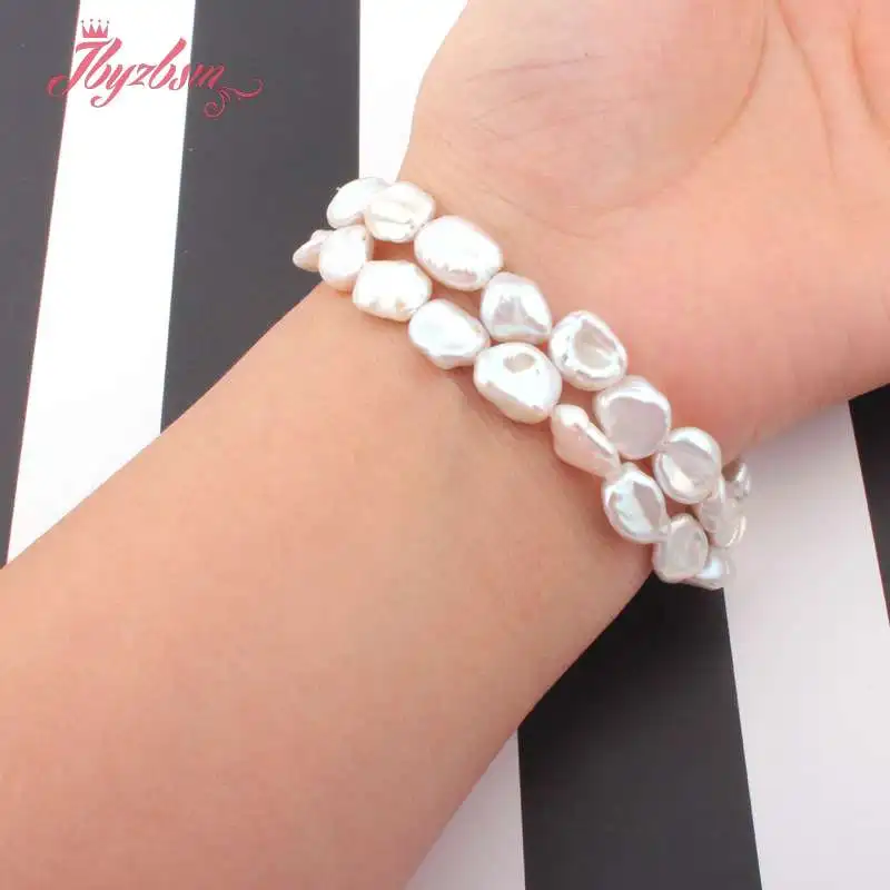 Бисер из белого пресноводного жемчуга 8x10 мм бесплатная доставка|beads for diy|stone