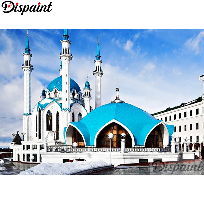 Dispaint Full Square/Round Drill 5D DIY Diamond Painting "Castle scenery"3D Embroidery Cross Stitch Home Decor Gift A11960 | Дом и сад