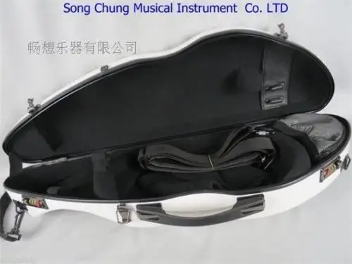 

1pcs Rare model fiberglass white colorl coded lock violin case 4/4