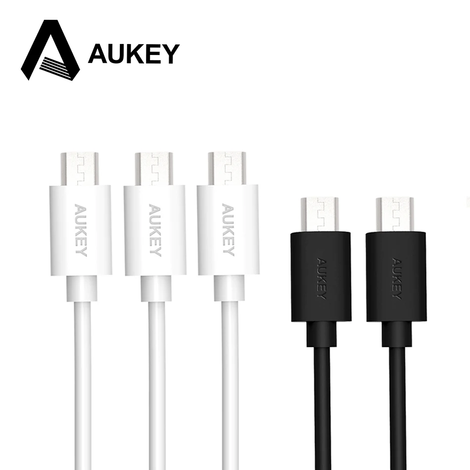 Aukey 3 шт. Мини Micro USB кабель 1.2 м Быстрая зарядка 5V2A данных мобильного телефона для