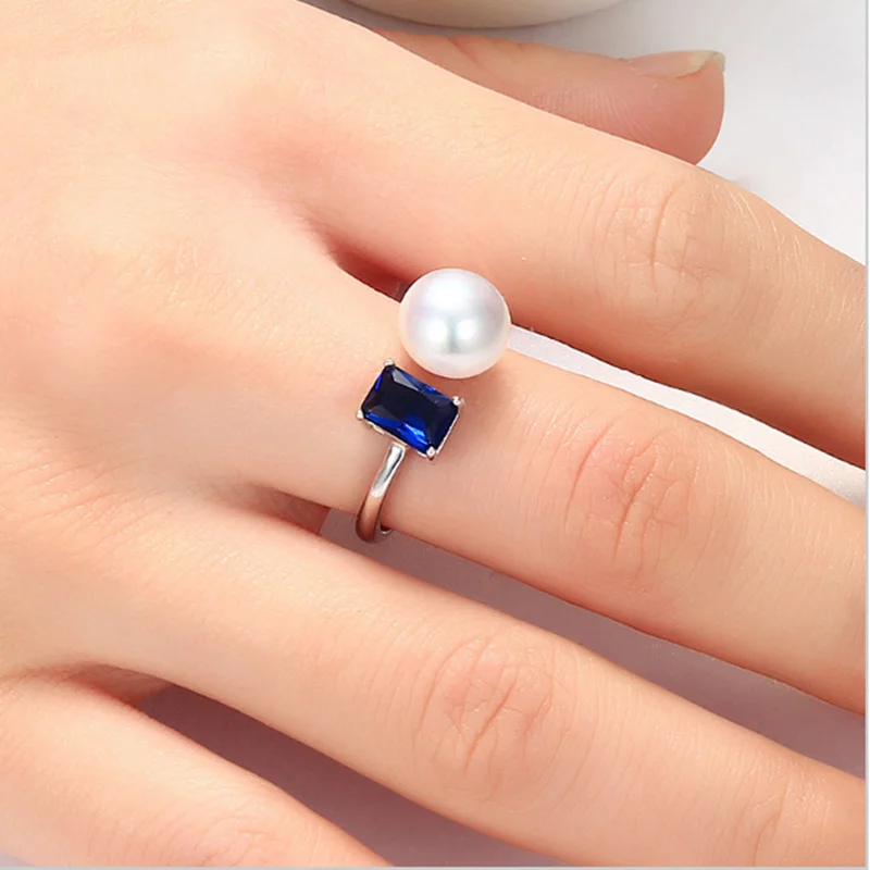 Новое роскошное Настоящее Серебро S925 AAAAA кубический цирконий пресноводный