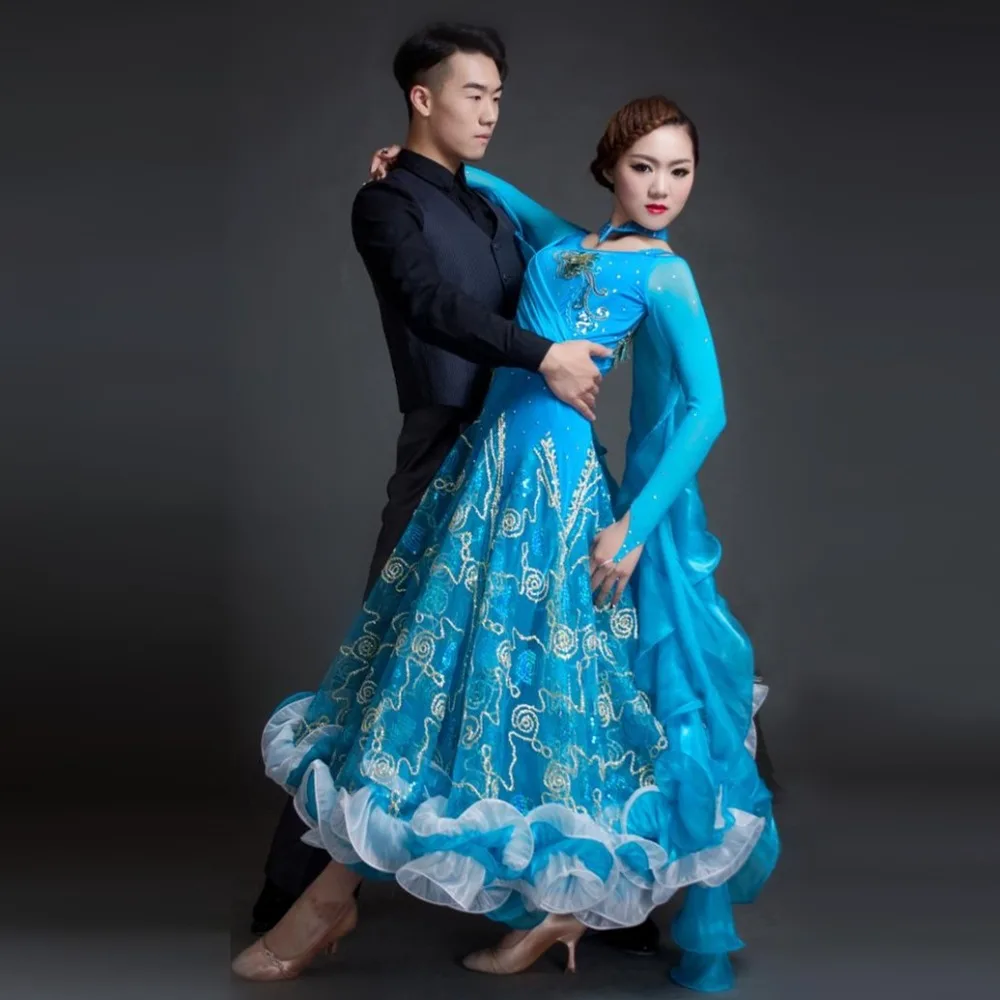 Новинка 2017 Женский высококачественный бутик костюм для бальных танцев платье