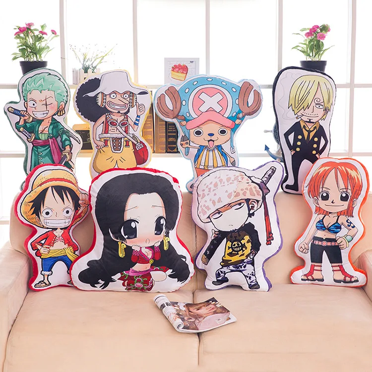 Аниме One Piece подушки Luffy Sanji Nami Zoro Chopper Law Usopp плюшевые куклы игрушки мягкая подушка