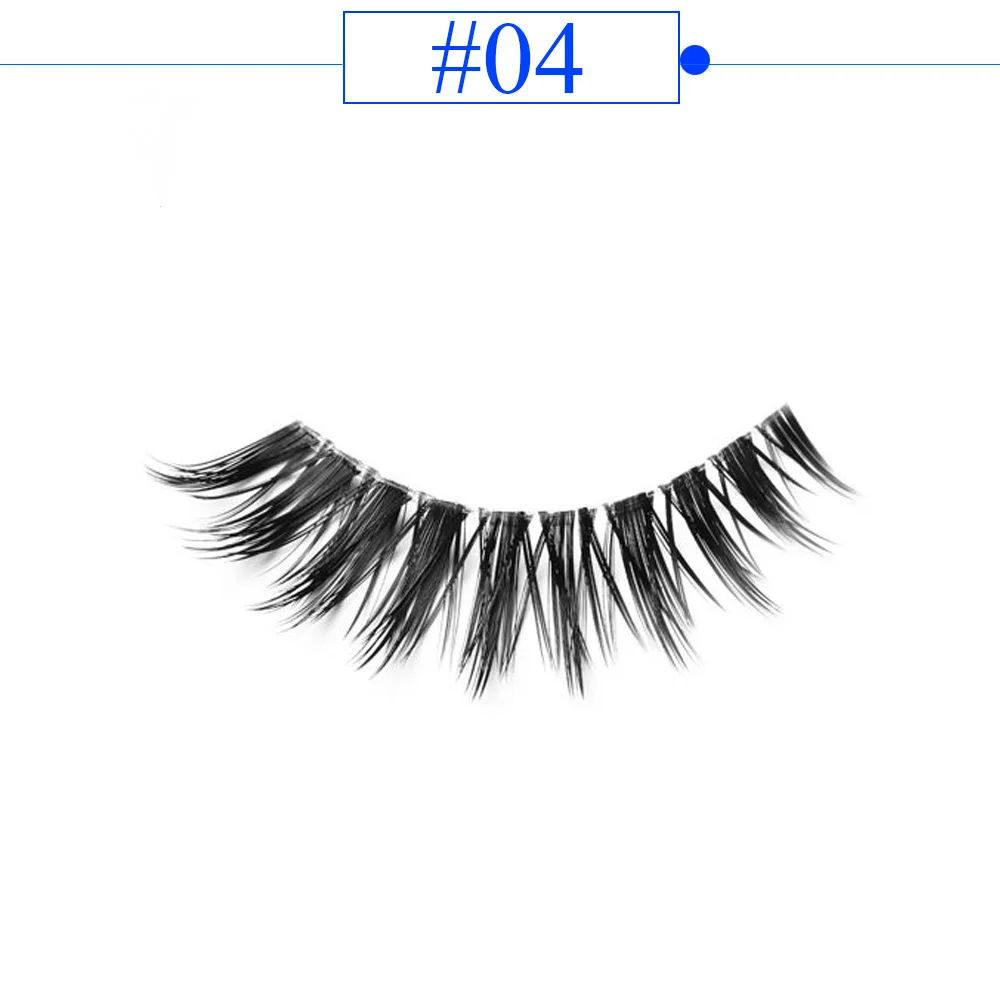 5 пар/компл. толстые длинные крестовые Многослойные блестящие ресницы для