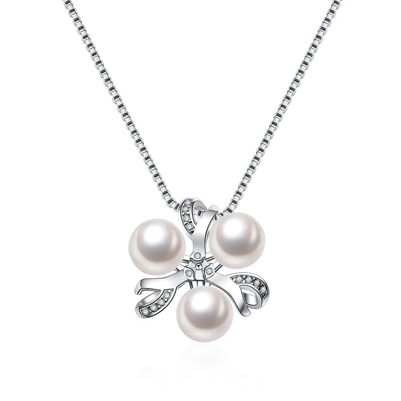 white pearl pendant Настоящая 925 Серебряная подвеска с жемчугом Женская, красочное Настоящее натуральное пресноводное жемчужное ожерелье подарок на день рождения для девочки - Цвет камня: white pearl pendant