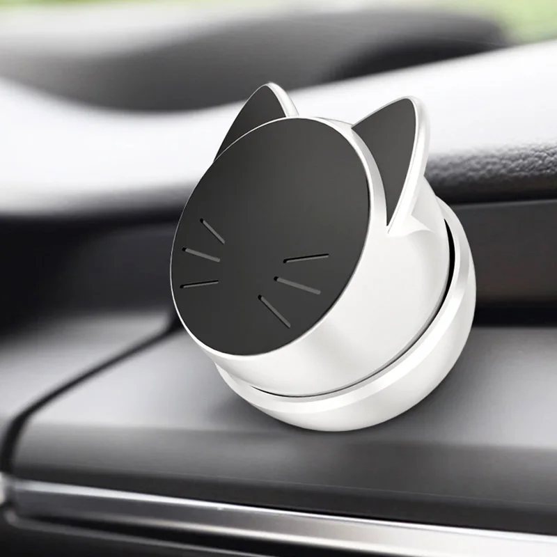 Автомобильный держатель для телефона с откидной крышкой Lucky Cat, магнитный держатель для мобильного телефона с gps на 360 градусов для IPhone, samsung MI, магнитный держатель, подставка - Цвет: White