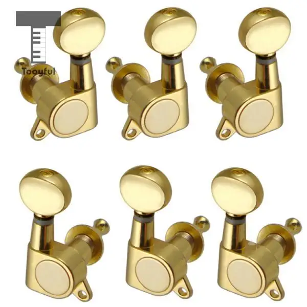 

Tooyful Guitar String Tuning Pegs Tuners Machine Head 3R 3L for LP Electric Acoustic Guitar Golden