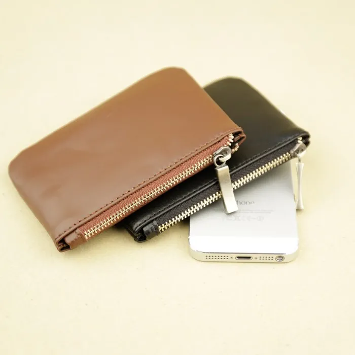 Medee Мини кошельки на молнии маленький кошелек из натуральной кожи тонкий мужские