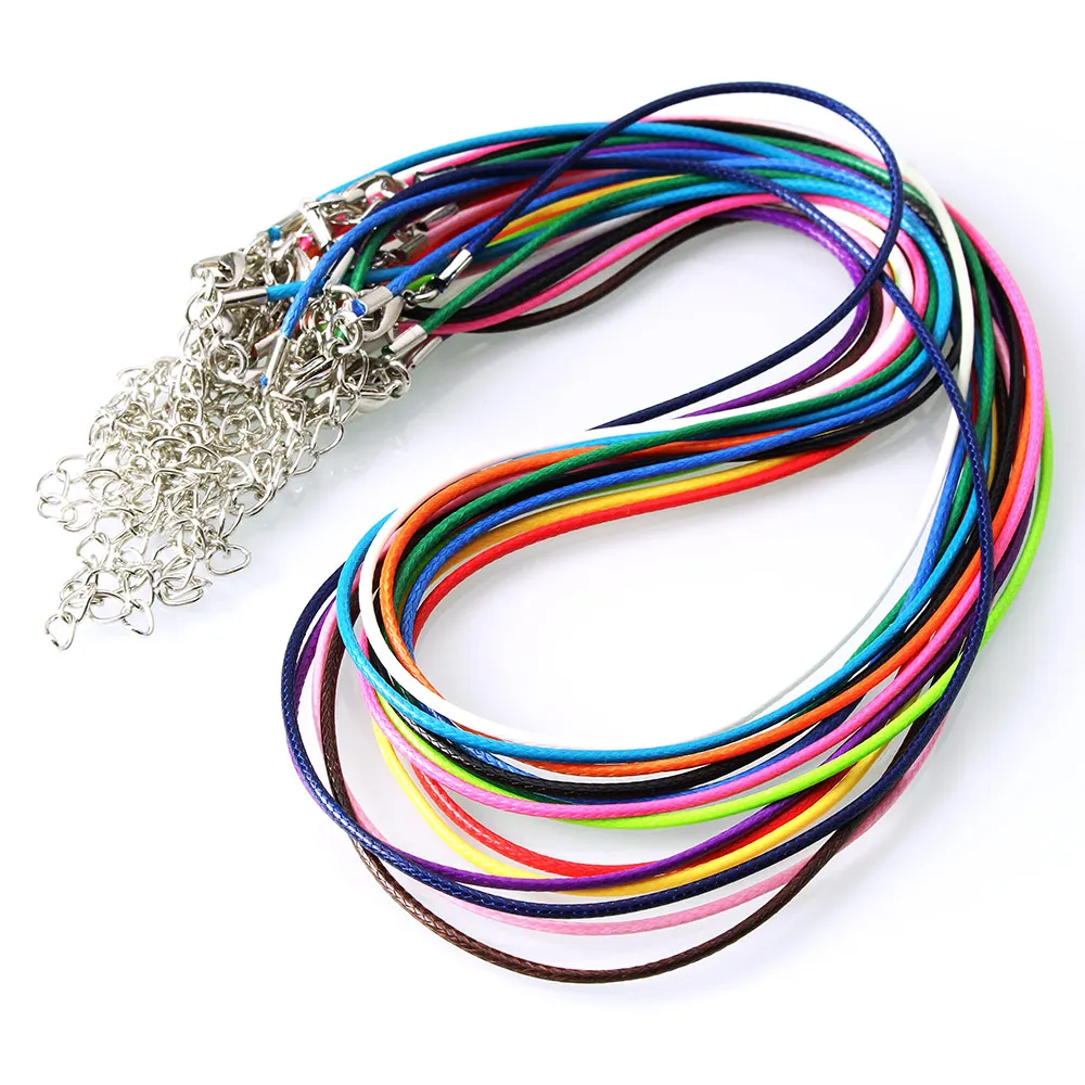 10 шт./лот вощеный нейлоновый шнур диаметром 1 мм кожаный регулируемый плетеный