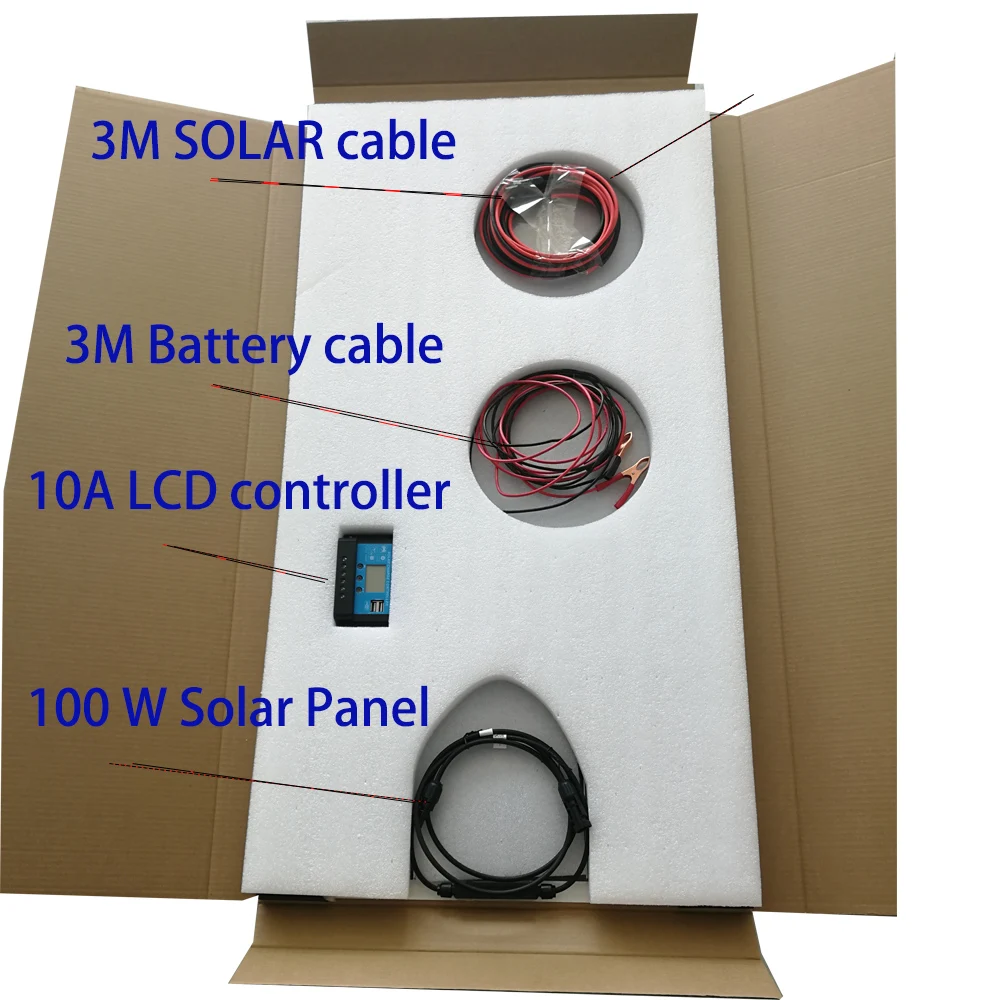 100w Солнечная Системы фотоэлектрический набор Мощность станция для детей