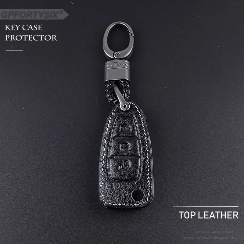 Кожаный чехол GPFORTYSIX с кольцом для автомобильных ключей Обложка Ford Focus 3 Ecosport Kuga