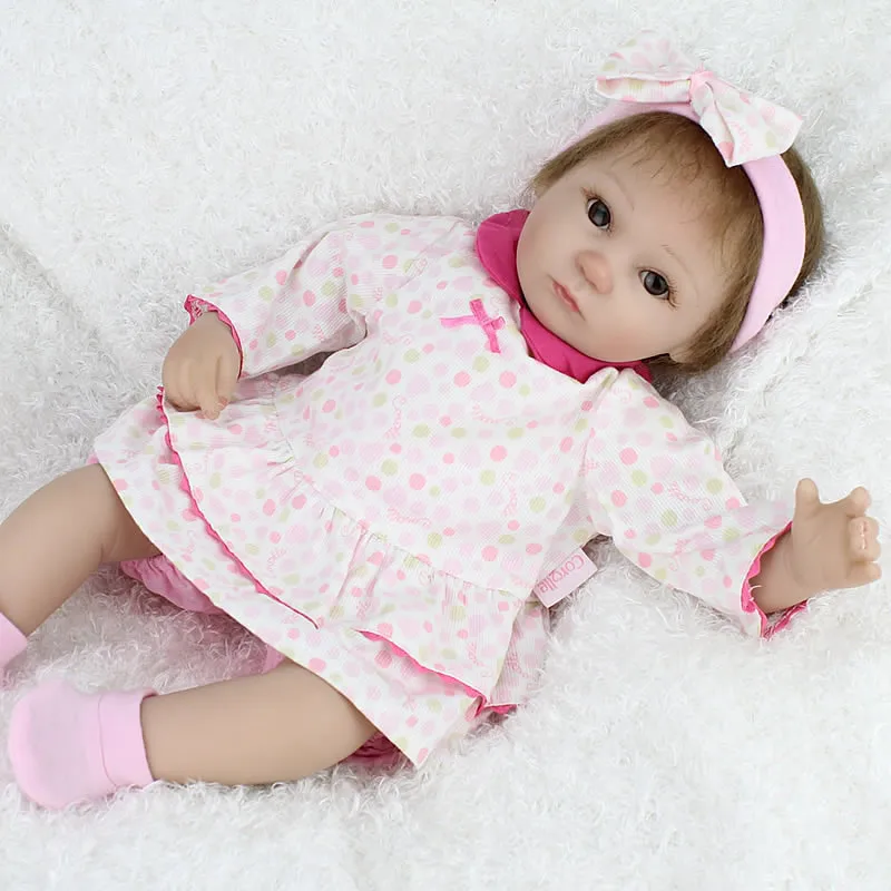 45 см Силиконовая Реалистичная кукла младенец новорожденная для маленьких