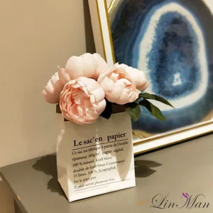 Декоративная ваза, абстрактный минималистский Цветок стеллажи для вазы, скандинавские Цветочные украшения, бумажная ваза, аксессуары для домашнего декора