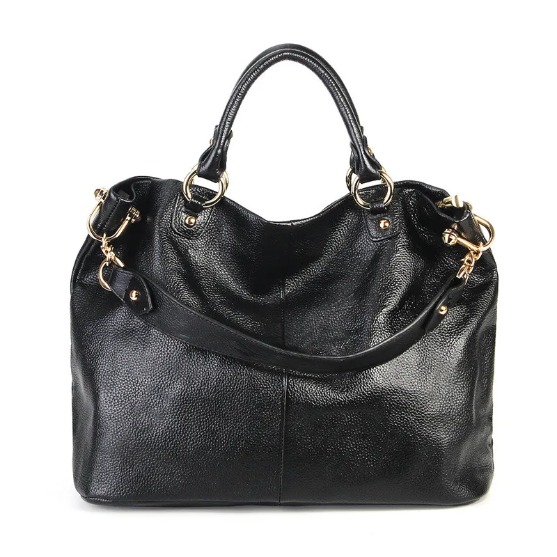 

Nesitu High Quality Brown Grey Black A4 Genuine Leather Women Handbags Messenger Bag Office Work Ladies' Shoulder Bags M7988