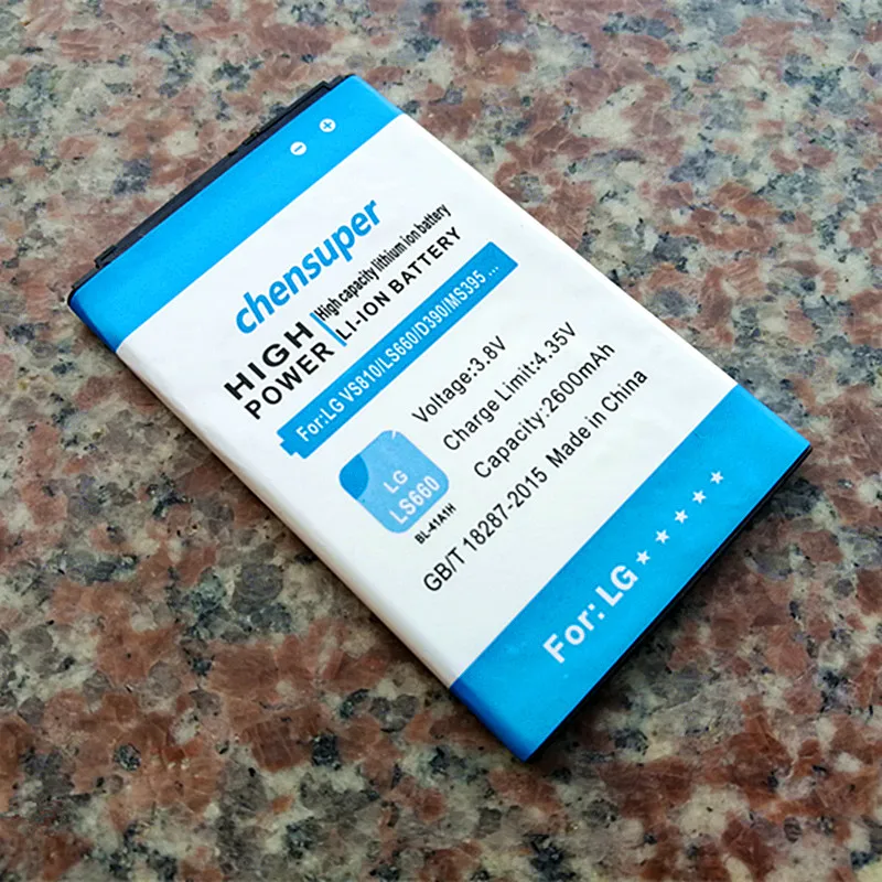 BL-41A1H Высококачественная батарея для телефона 2600 мАч LG Optimus F60 MS395 D390N Tribute VS810PP Transpyre