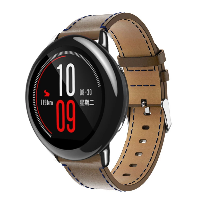 Кожаный ремешок 22 мм для смарт часов Samsung Gear S3 Frontier/классический браслет Huami
