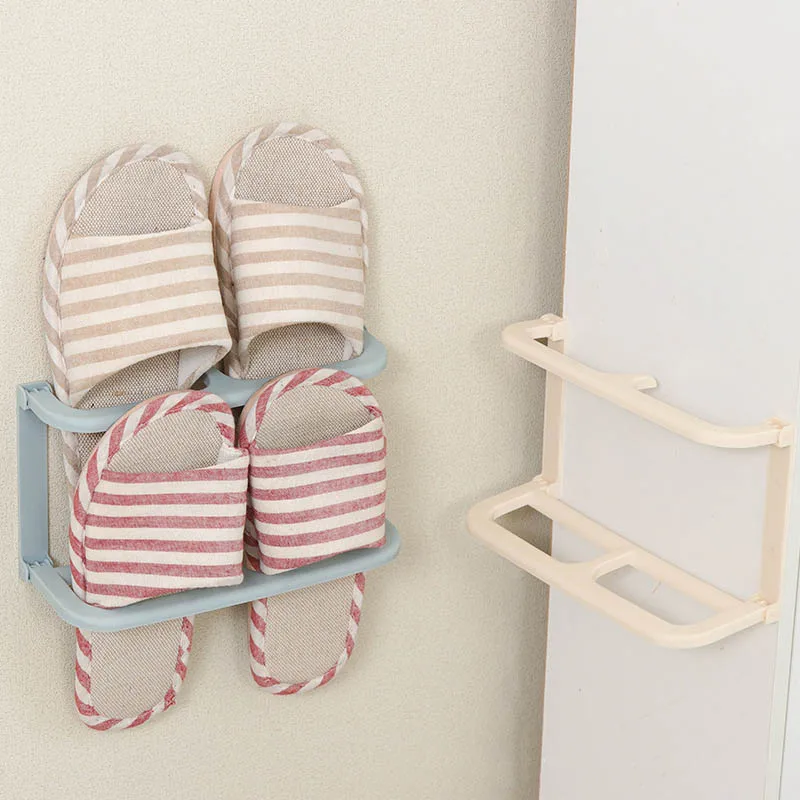 Лучшая простая компактная Стойка для тапочек складная настенная полка обуви
