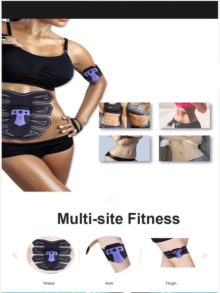 ABS Arm похудение для ног тела массажер, стимуляция EMS тренажер брюшной мышцы стимулятор мышц Мощность для фитнеса, вибрационная платформа с поясом