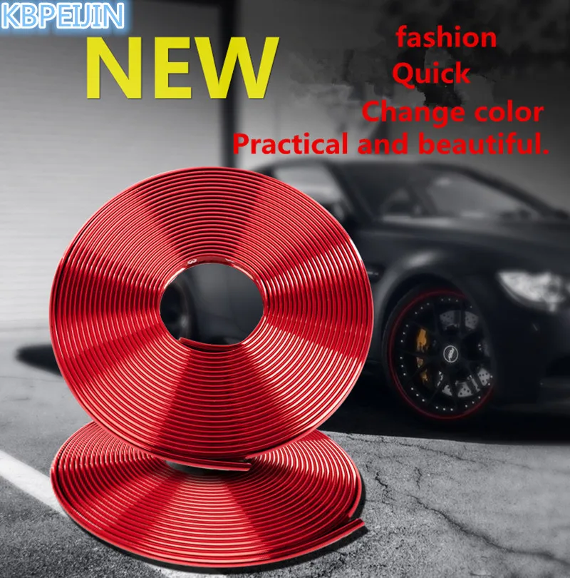 8 м автомобильный Стайлинг хромированные полосы диски лезвие наклейка для защиты