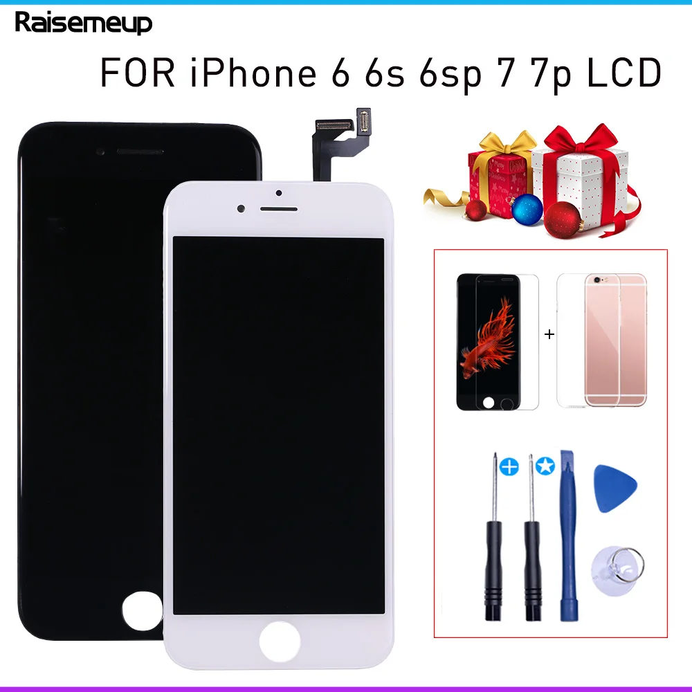 Черный/белый ЖК дисплей с дигитайзером в сборе для iPhone 6s 7 plus замена экрана AAAA +