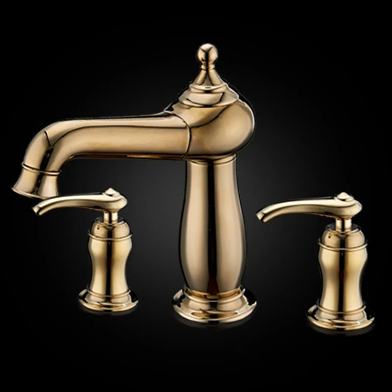 Бортике ванная комната смеситель для раковины широкий 8 &quotводопад двойные ручки