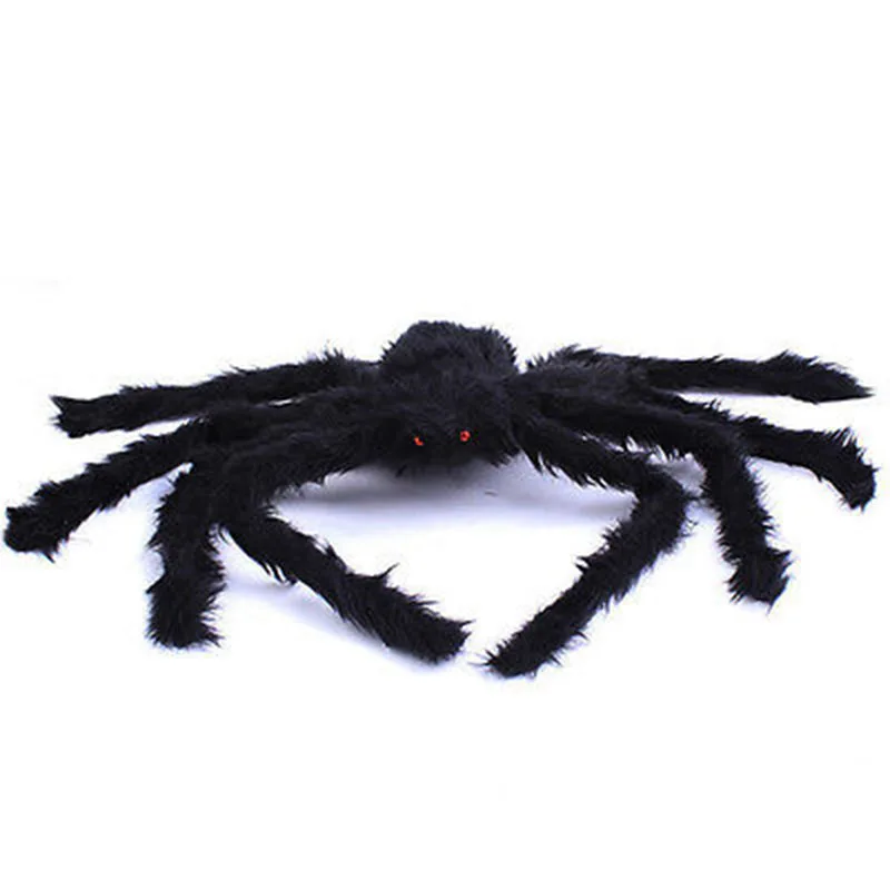 Мягкая Черная плюшевая забавная игрушка 75 см паук реквизит для Хэллоуина