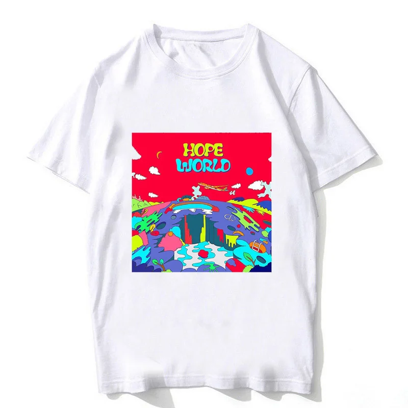Мужская футболка с надписью Hope World модная унисекс графическим принтом Забавные