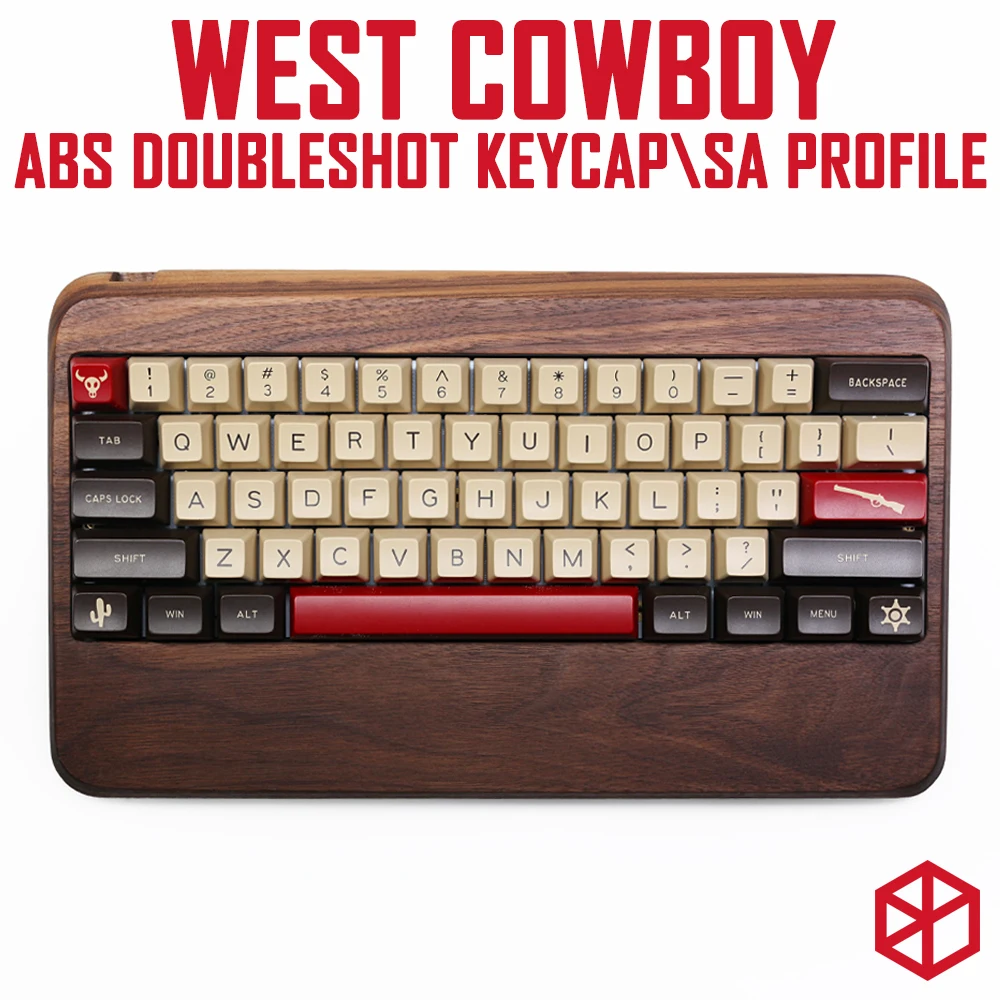 Maxkey abs doubleshot keycap sa профиль западный ковбой для механические клавиатуры gh60 poker 87 tkl