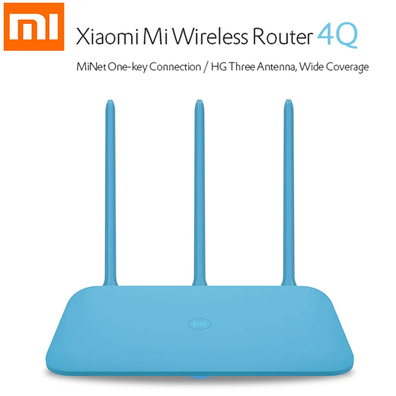 Оригинальный Xiaomi mi 4Q синий беспроводной маршрутизатор 2 4 г 450 Мбит/с 3
