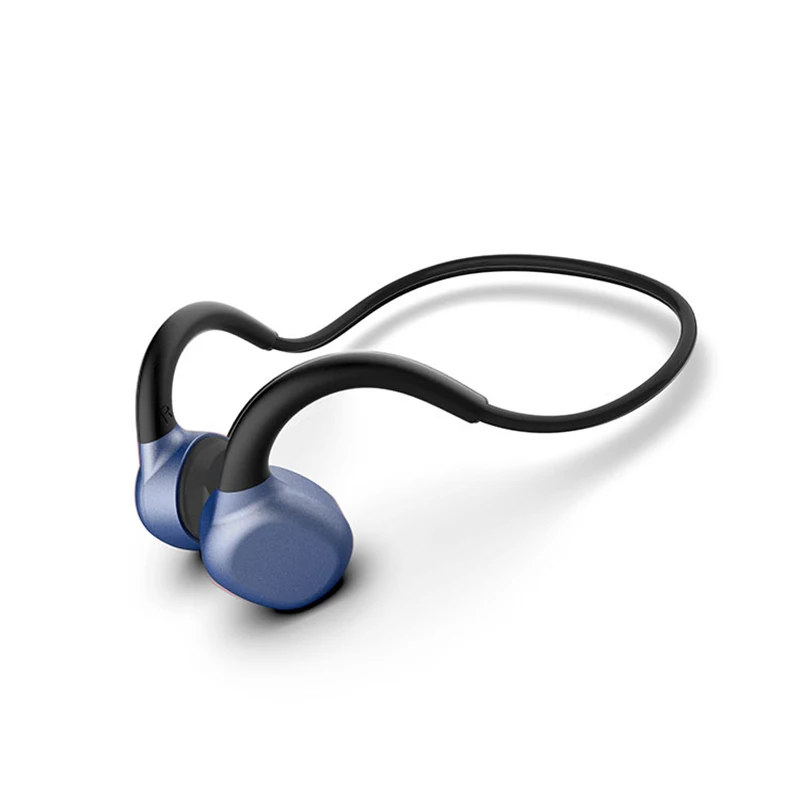 Наушники с костной проводимостью, Bluetooth 5,0, беспроводные наушники, уличная спортивная гарнитура с микрофоном, гарнитура с громкой связью - Цвет: I5blue