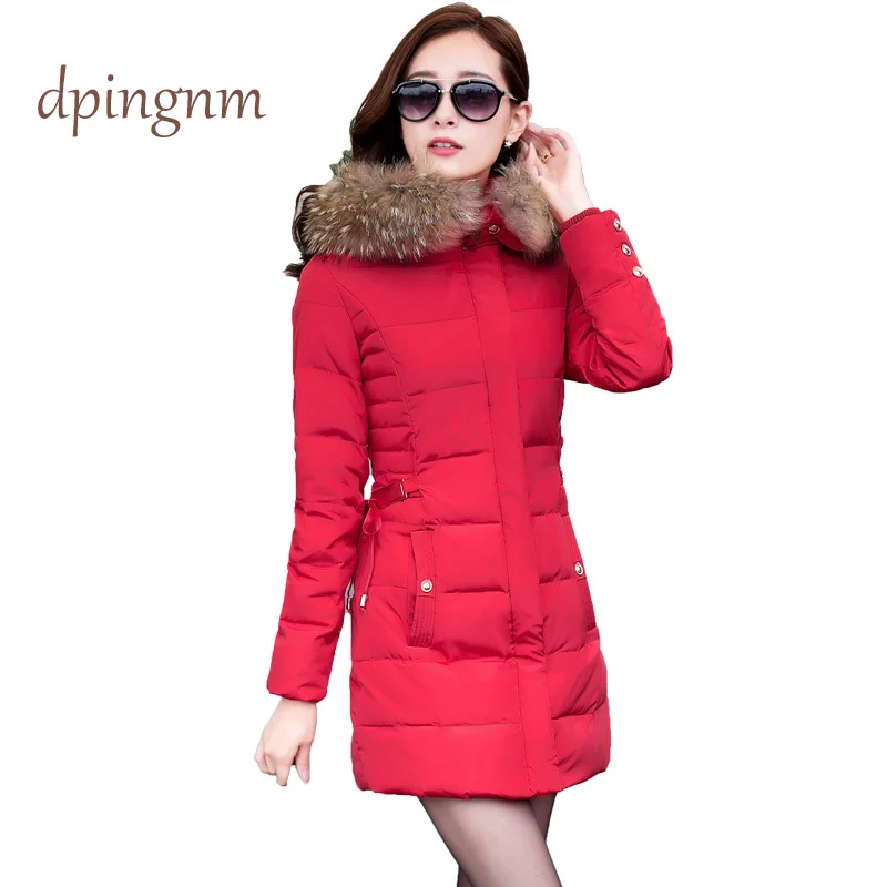 Женская зимняя куртка с капюшоном длинная парка из искусственного лисьего меха